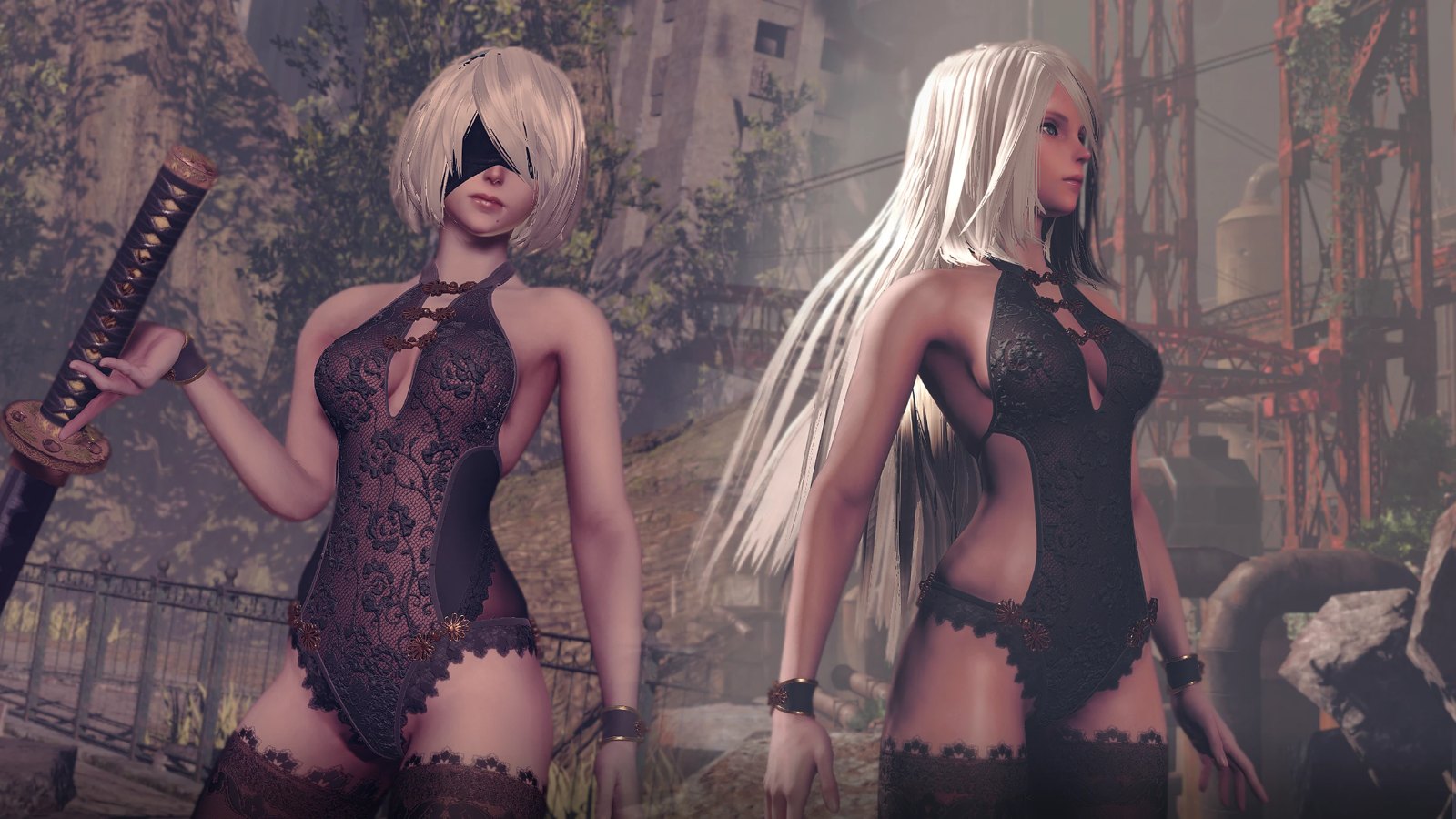 2B-A2 in Black Pearl Suit (Stellar Blade) screenshot