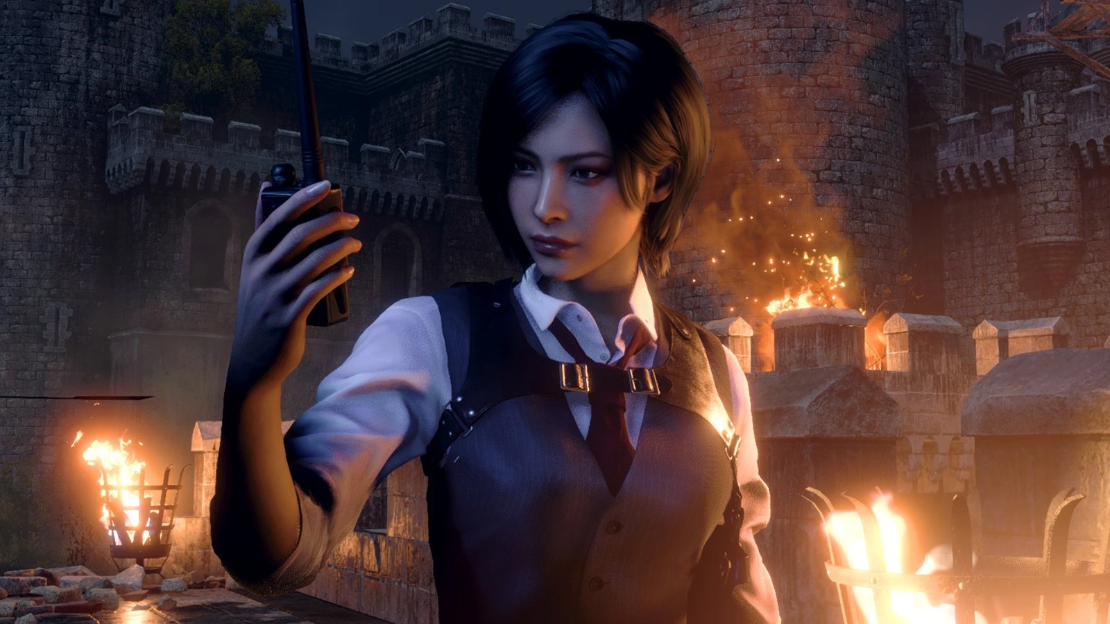 Ada in Leon's RE2 Noir