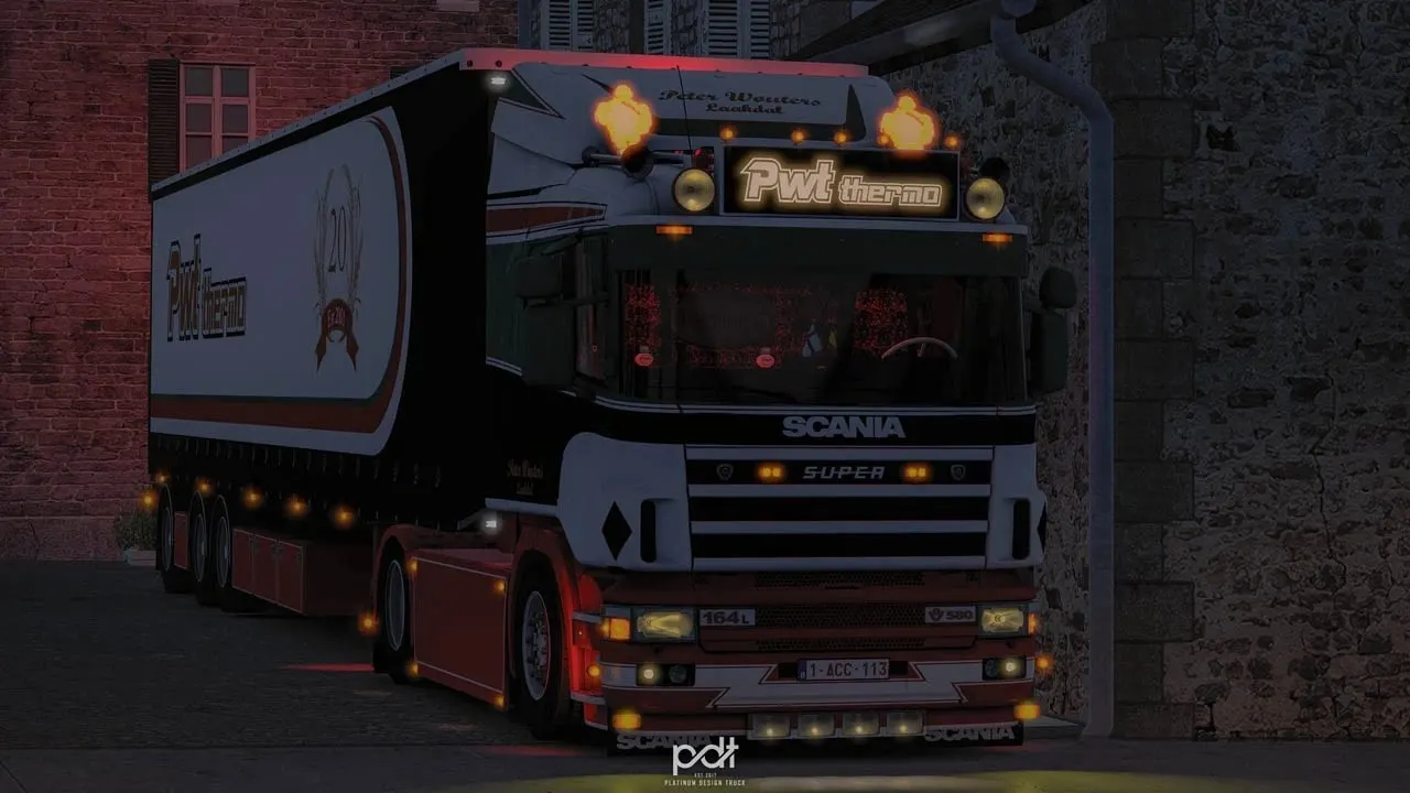 Scania 164L "Pwt Thermo" + Trailer 