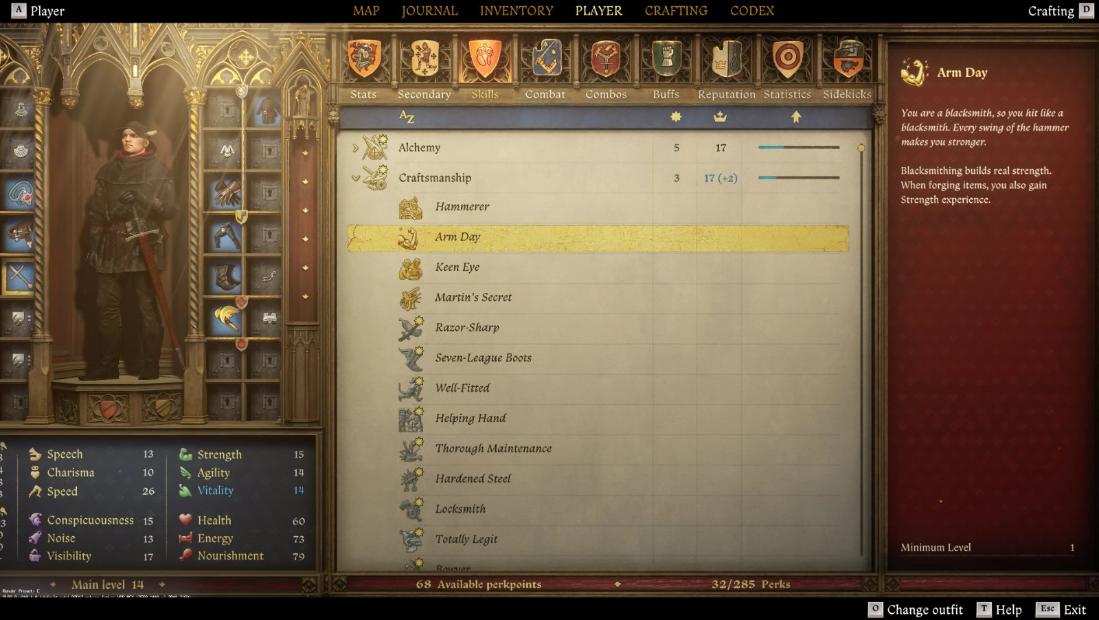 Arm Day: Strength XP from Blacksmithing