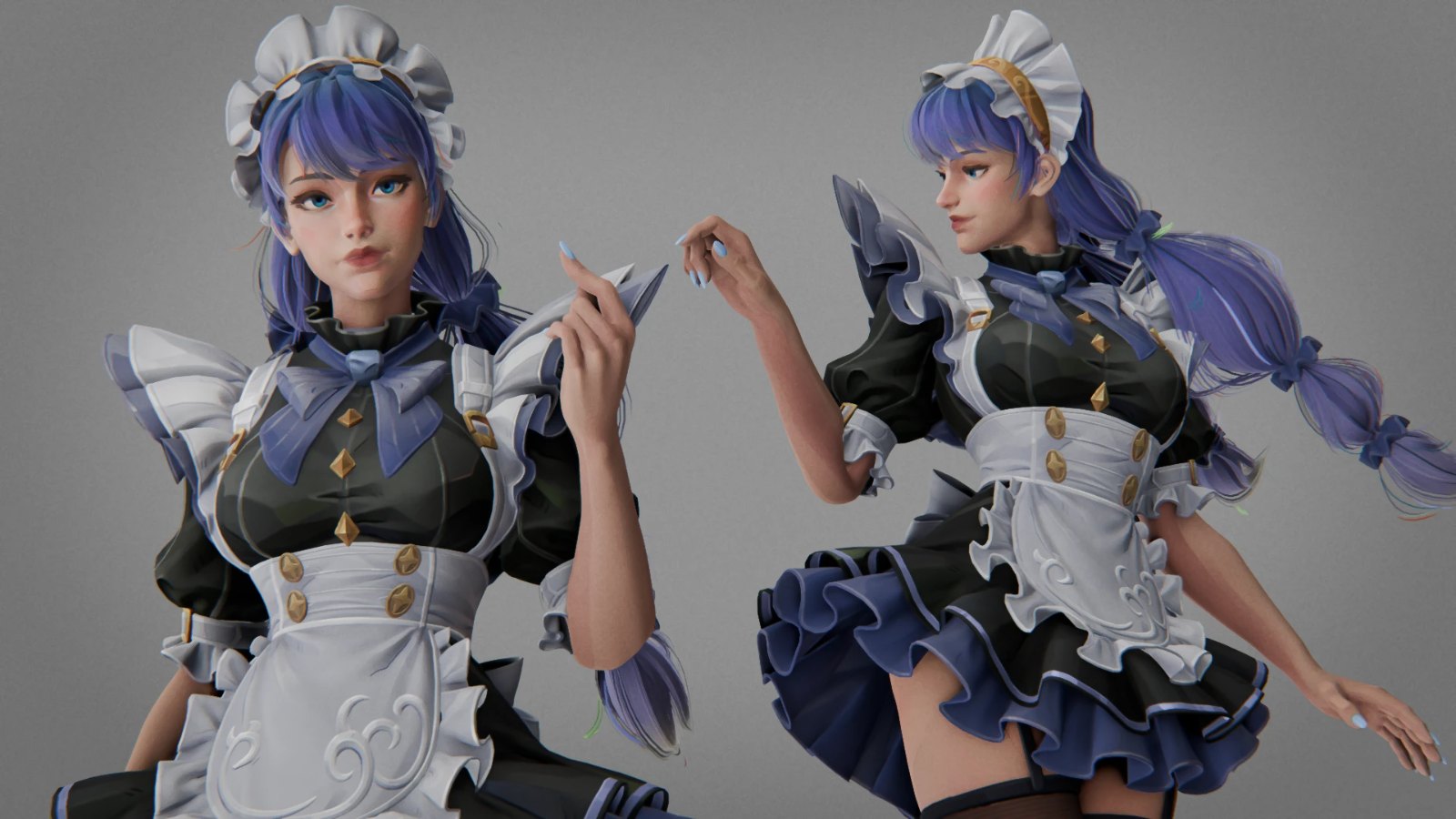 Blue Bell Maid Invisible Woman (Life Fantastic) PHYSICS UPDATE