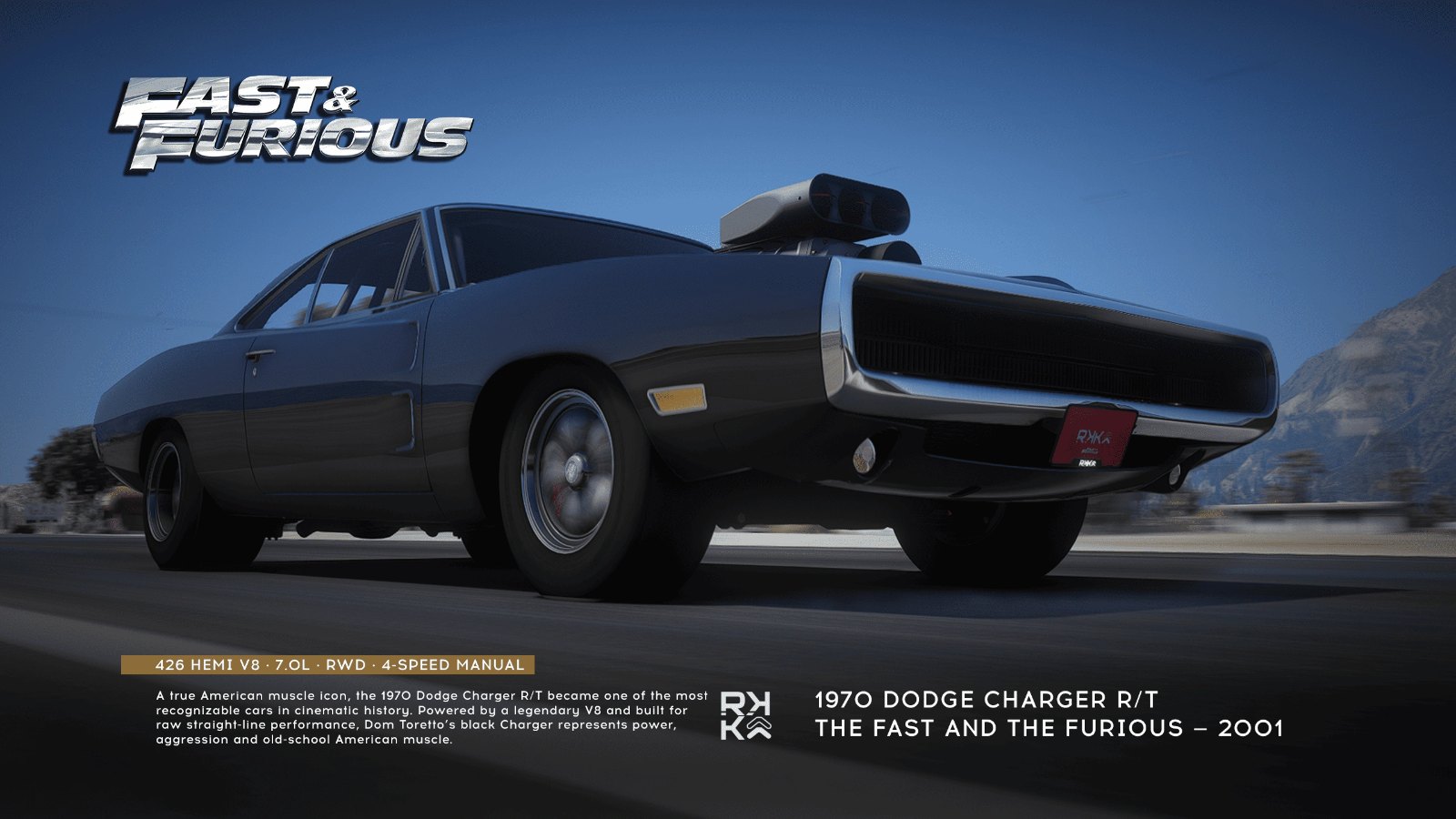 Dodge Charger 1970 900hp Fast & Furious 1
