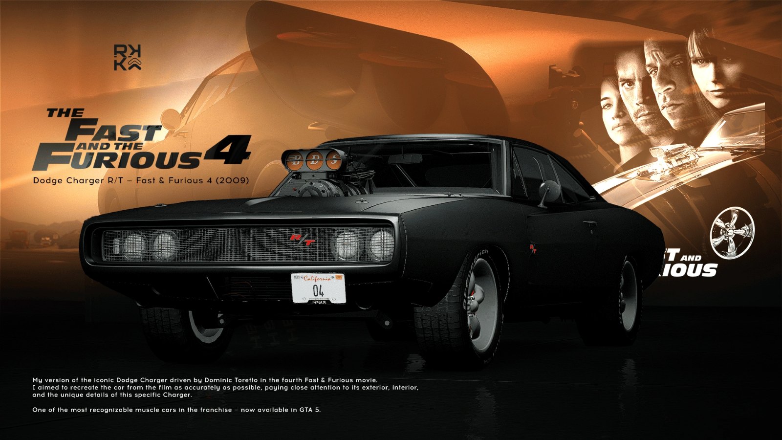 Dodge Charger 1970 Dominic Toretto Fast & Furious 4 screenshot
