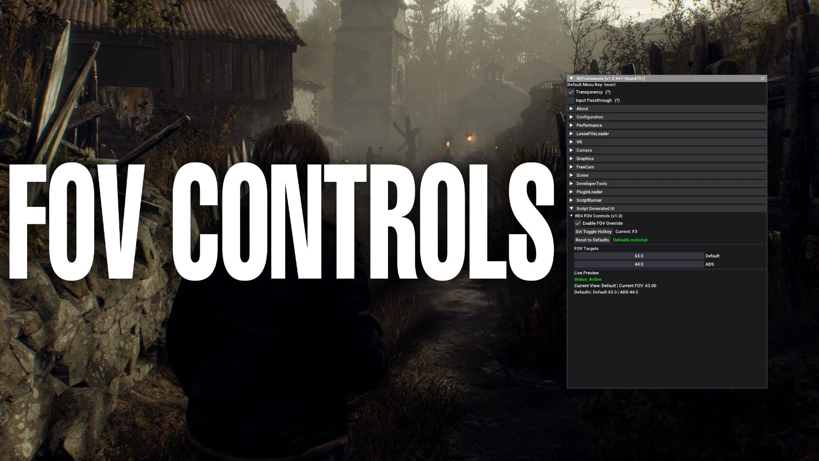 FOV Controls (Includes ADS and Hotkey Toggle)