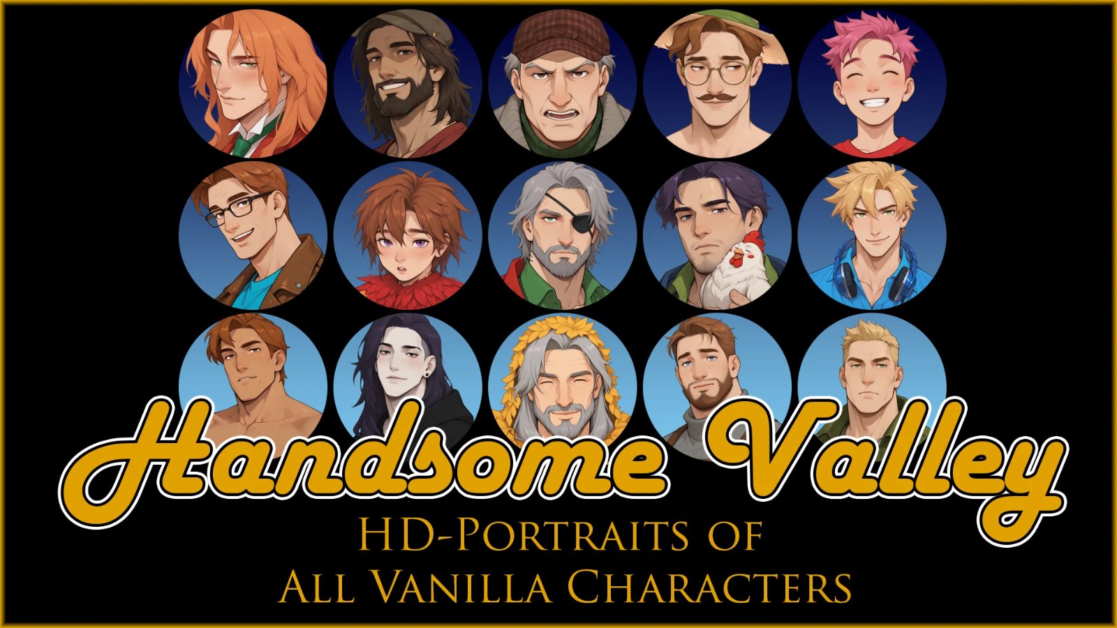 Handsome Valley - HD Portraits of all Vanilla Characters screenshot