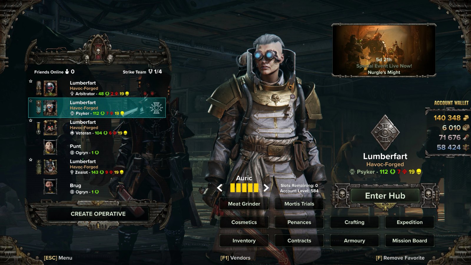 Improved Character Menu