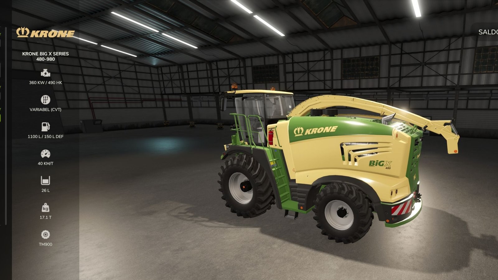 Krone BiG X Series 480-980 screenshot
