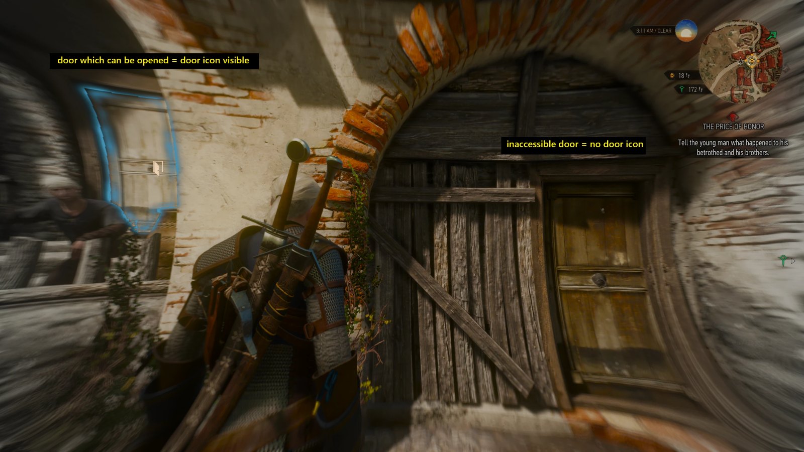 No Icon For Useless Doors In Witcher Senses