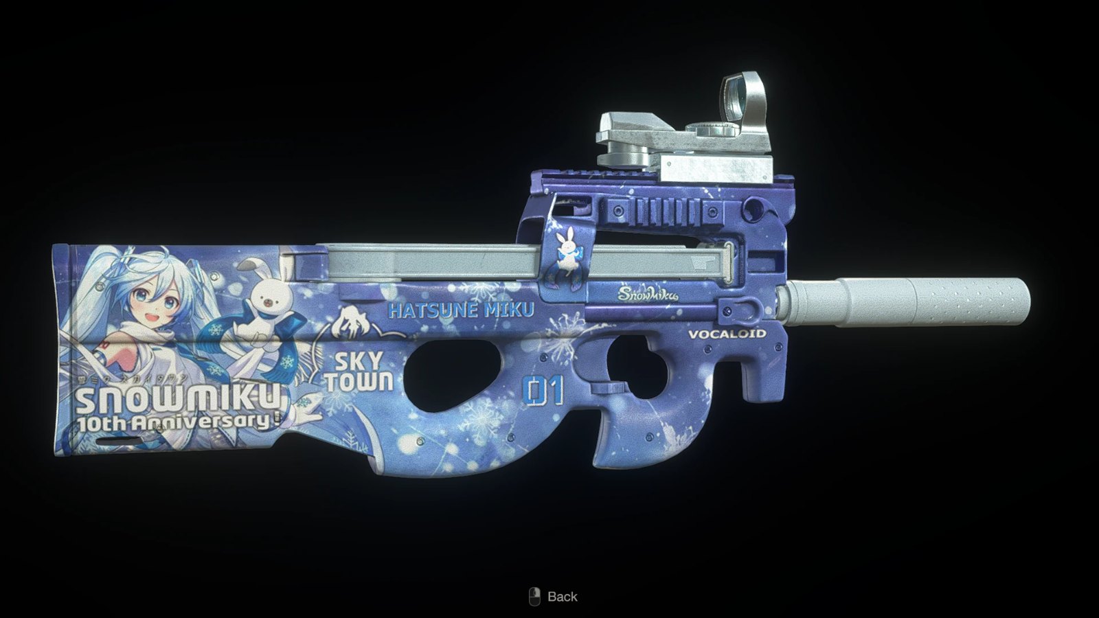 P90 With Silencer (Snow Miku Edition)