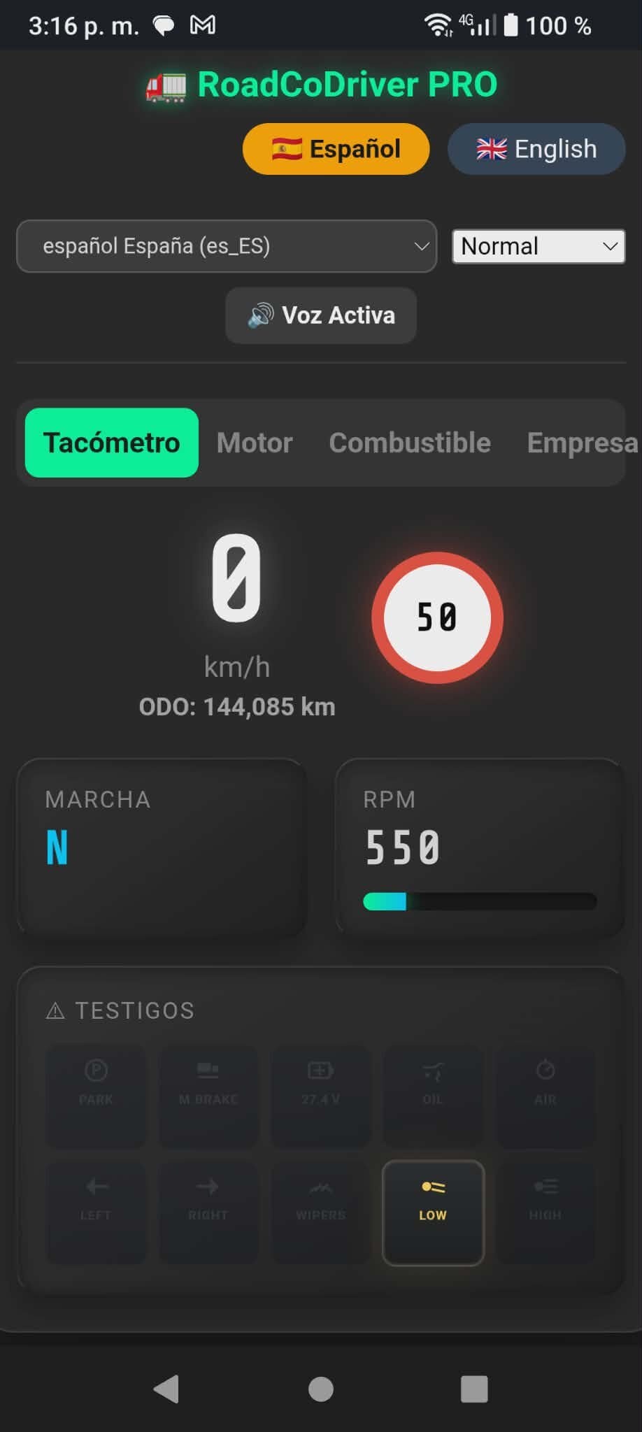 ROADCODRIVER PRO screenshot