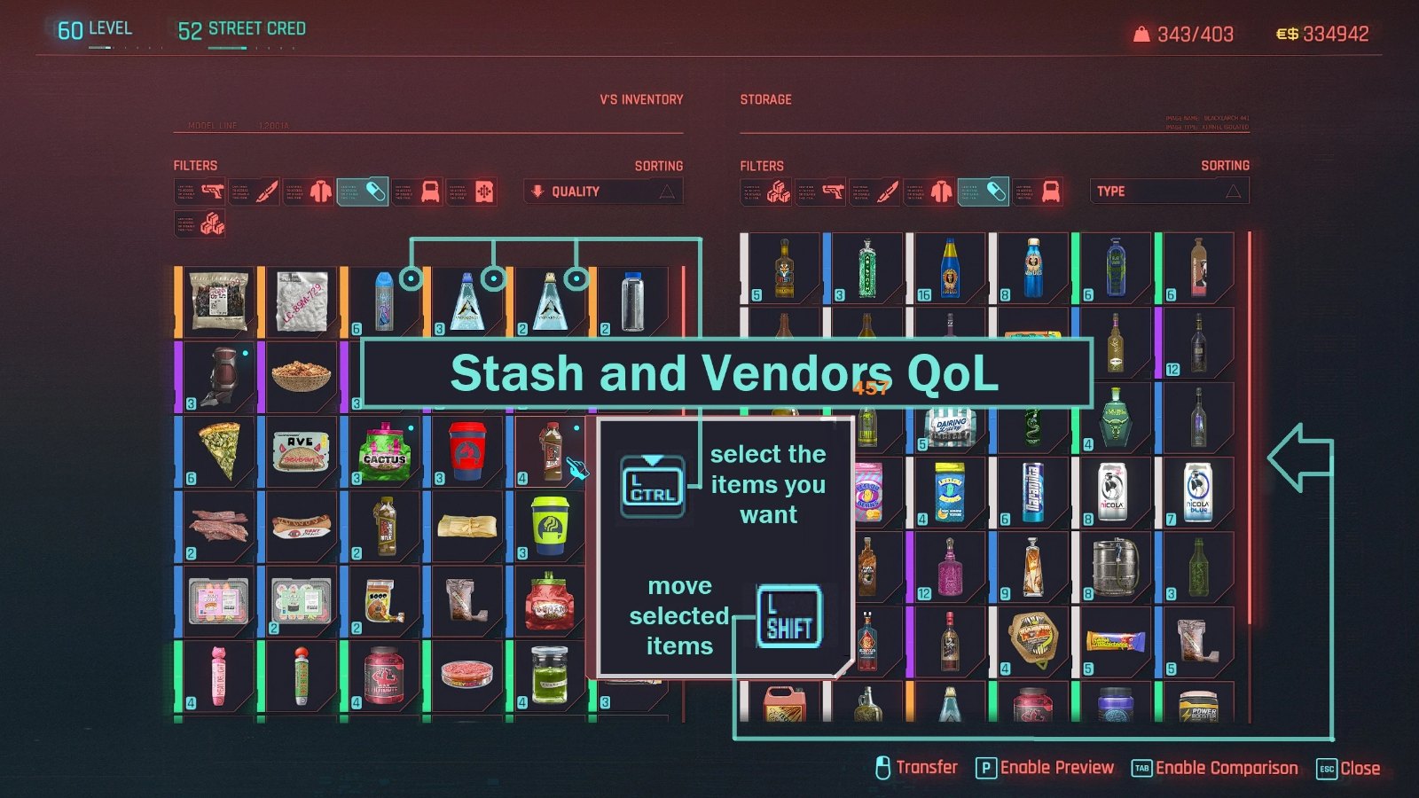 Stash and Vendors QoL