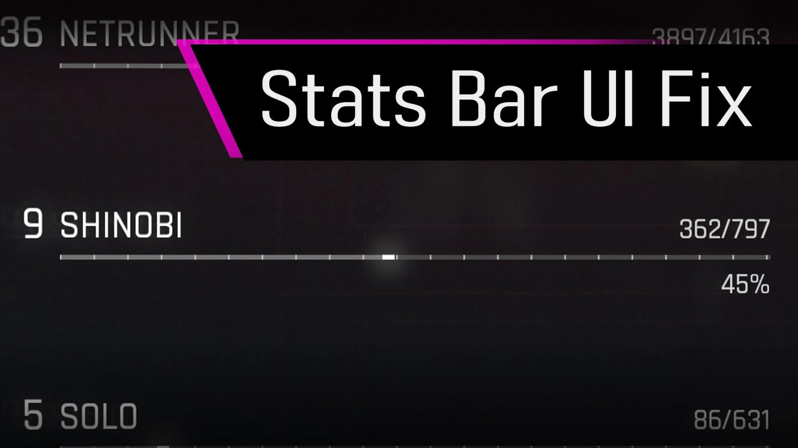 Stats Bar UI Fix