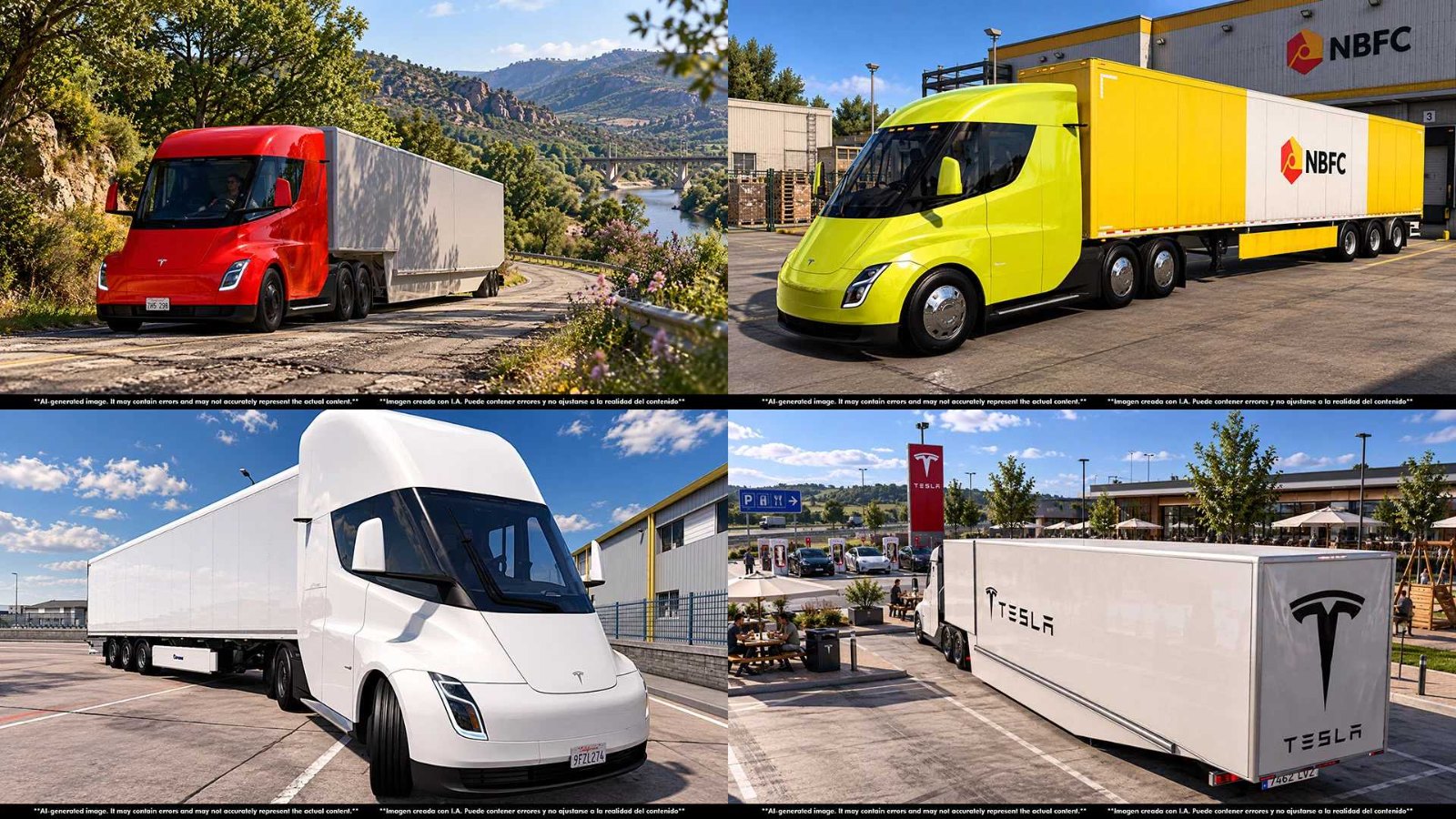 Tesla Semi Truck 2019 + Trailer screenshot