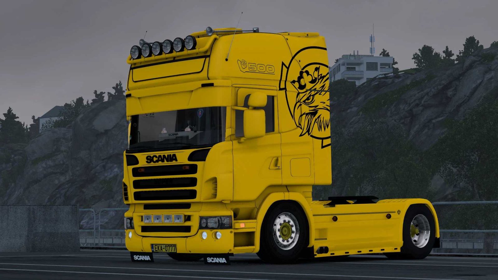 Yellow Scania R500 Greek Style